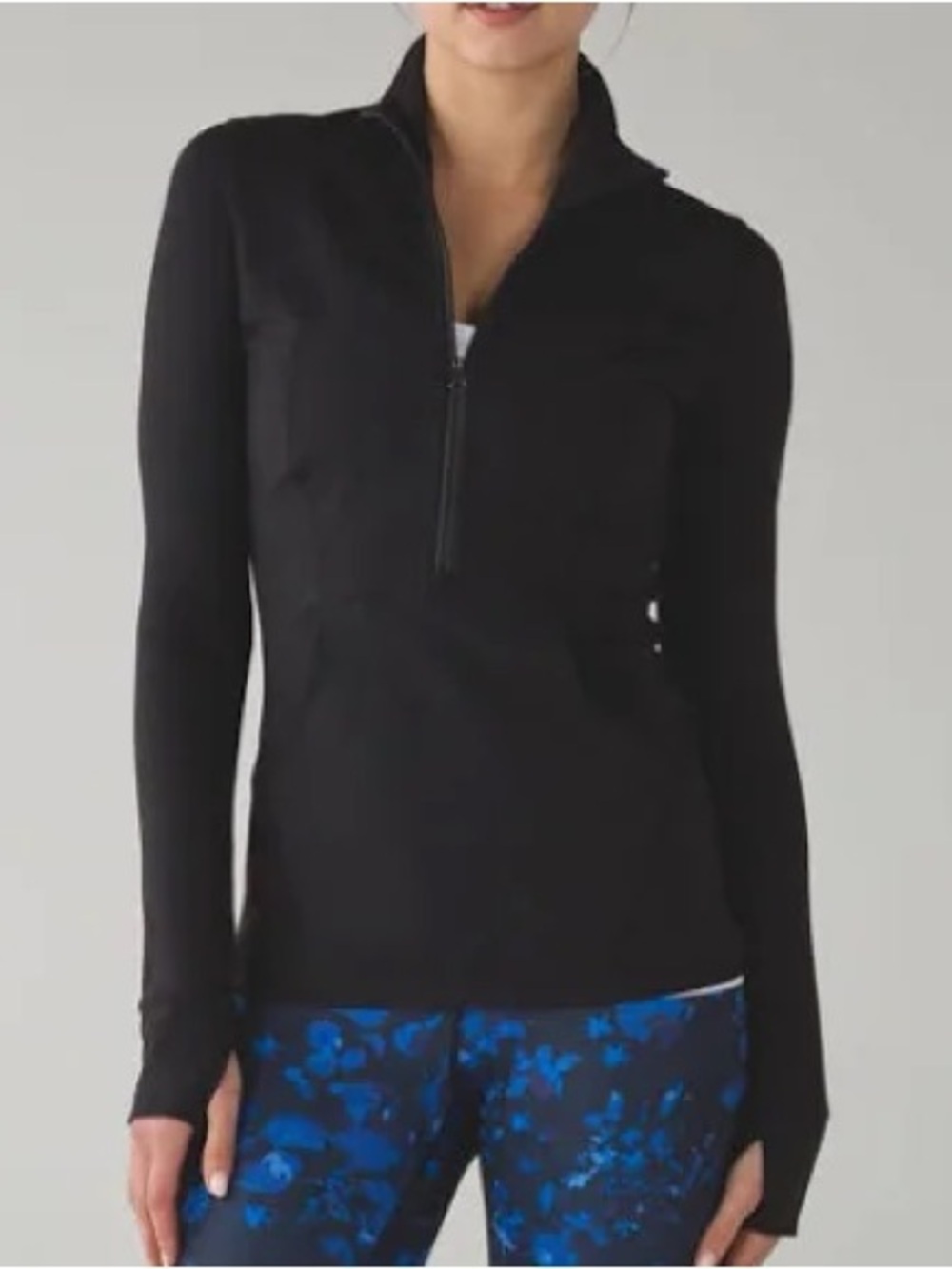 Lululemon Run Line Up Half Zip Pullover Black Size 4 Define Pullover
